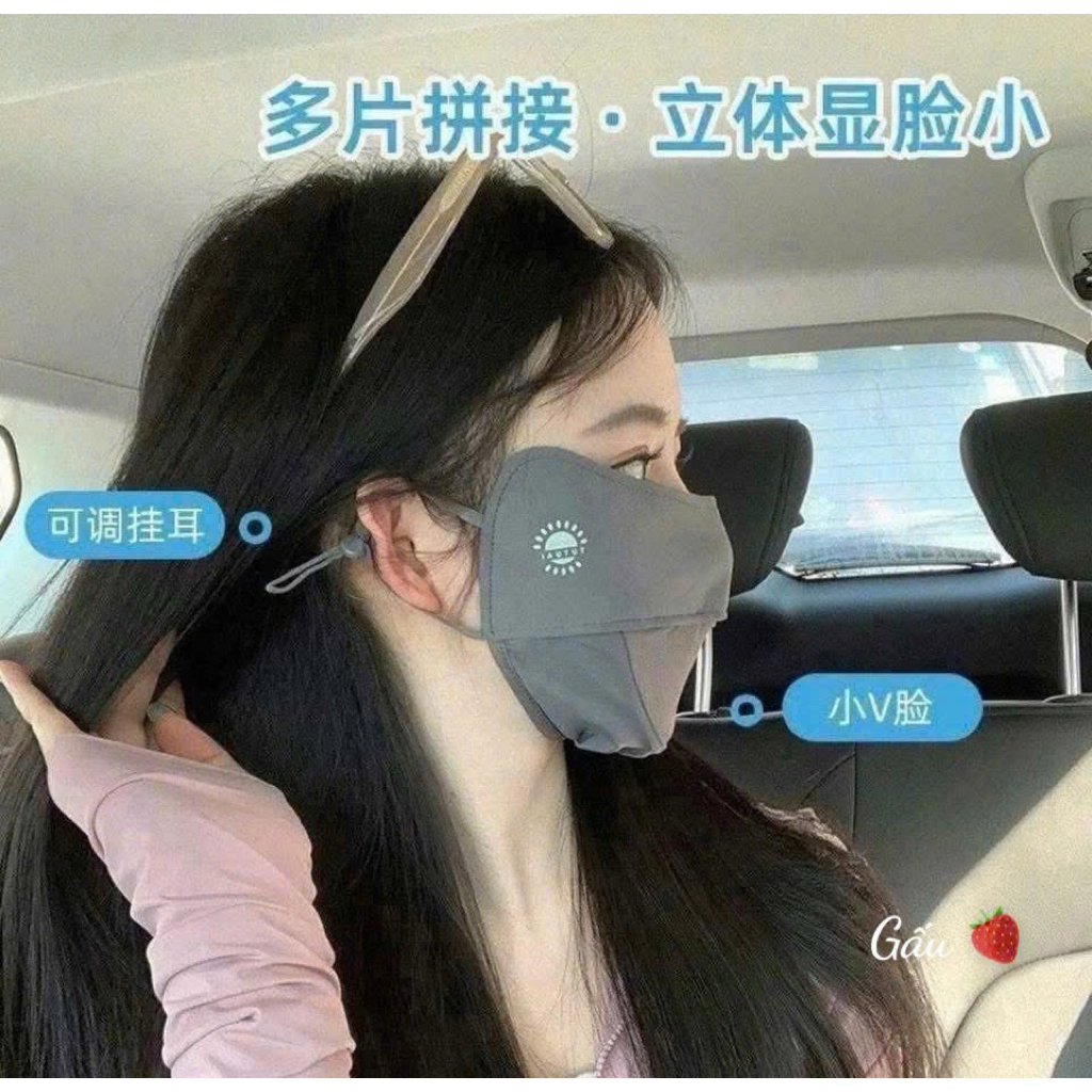 Khẩu trang chống nắng Uv, chống đen, nám da