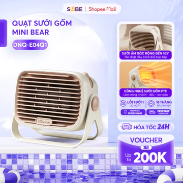 Máy Sưởi Gốm Mini Bear Quạt Sưởi Để Bàn Làm Việc, Giường, Sưởi Ấm Chân, Tay, Quạt Sưởi Mini Cho Bé Treo Tường DNQ-E04Q1