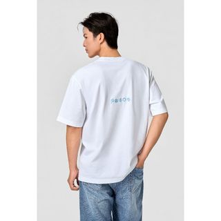 [DREAM TEAM] Áo thun phông nam YODY relax thêu họa tiết tràn MCTS26S035