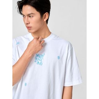[DREAM TEAM] Áo thun phông nam YODY relax thêu họa tiết tràn MCTS26S035
