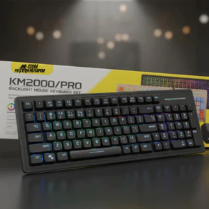Combo Bàn Phím + Chuột KM2000 Pro giả cơ Led RGB Có Dây USB/ Phù hợp Văn Phòng, Laptop/PC - BH 12T