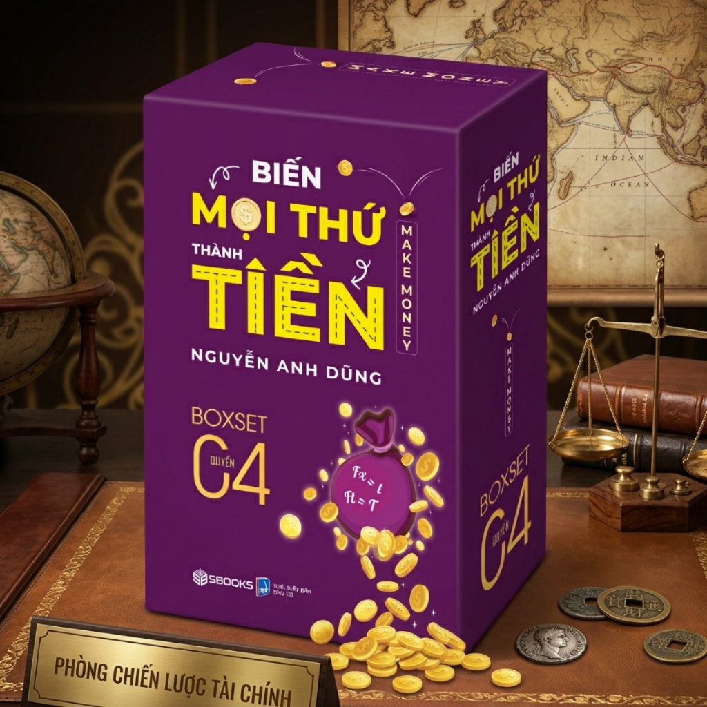 Boxset 4 Cuốn Biến Mọi Thứ Thành Tiền (Quyển 1+2+3+4) - Nguyễn Anh Dũng - SBOOKS OFFICIAL