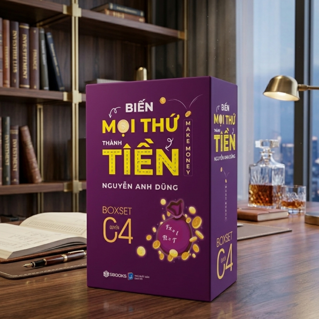Boxset 4 Cuốn Biến Mọi Thứ Thành Tiền (Quyển 1+2+3+4) - Nguyễn Anh Dũng - SBOOKS OFFICIAL