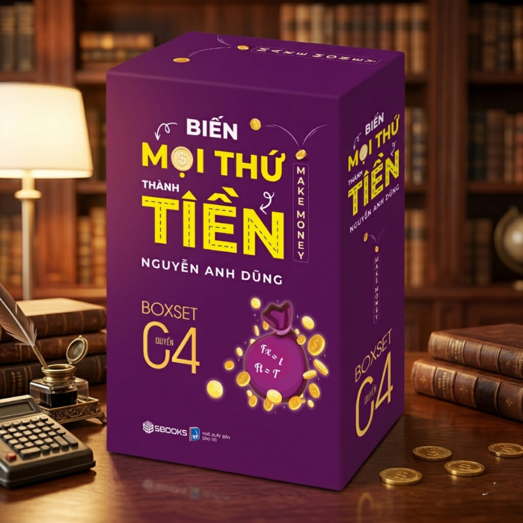 Boxset 4 Cuốn Biến Mọi Thứ Thành Tiền (Quyển 1+2+3+ 4) - Nguyễn Anh Dũng - SBOOKS