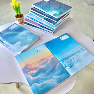 (XẤP 10 Tờ SẴN BÌA KIẾNG) Giấy bao tập, Giấy bao vở, Bao sách chủ đề Bầu Trời  | by Winwin