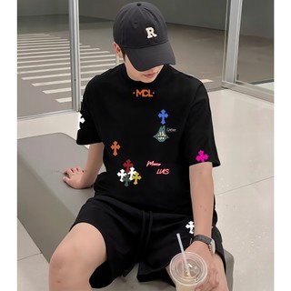 Set Bộ Thể Thao Hè Phối Nhiều Chữ Thập Màu Sắc , Bộ Quần Áo Ngắn Tay Chất Liệu Nỉ Ngoại Mềm Mịn Thấm Hút Mồ Hôi Cực Tốt
