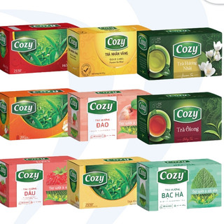 Trà Túi Lọc Cozy Có Đủ Các Mùi Hộp 25 Gói Trà pha chế trà trái cây