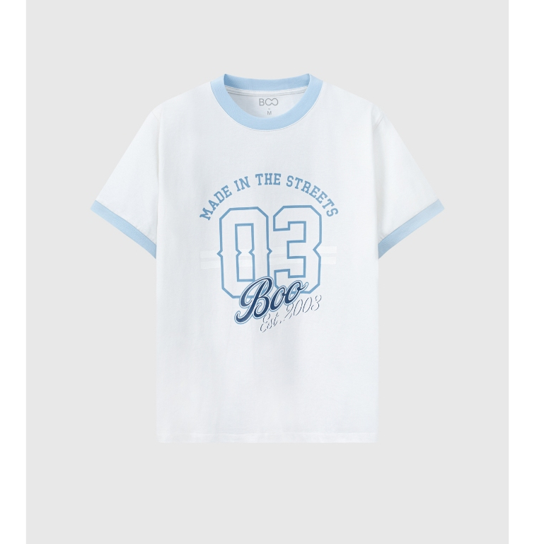 Áo Thun BOO Ringer Tee In Họa Tiết 03 Dành Cho Nữ Màu Sắc Trẻ Trung Chất Liệu Thấm Thoáng Mát, Thấm Hút Mồ Hôi