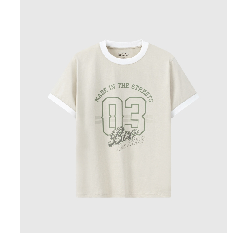 Áo Thun BOO Ringer Tee In Họa Tiết 03 Dành Cho Nữ Màu Sắc Trẻ Trung Chất Liệu Thấm Thoáng Mát, Thấm Hút Mồ Hôi