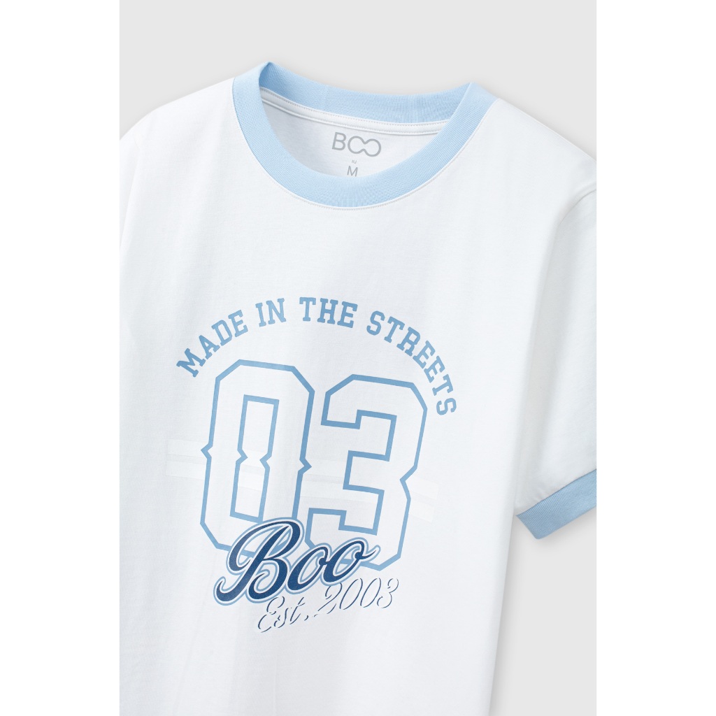 Áo Thun BOO Ringer Tee In Họa Tiết 03 Dành Cho Nữ Màu Sắc Trẻ Trung Chất Liệu Thấm Thoáng Mát, Thấm Hút Mồ Hôi