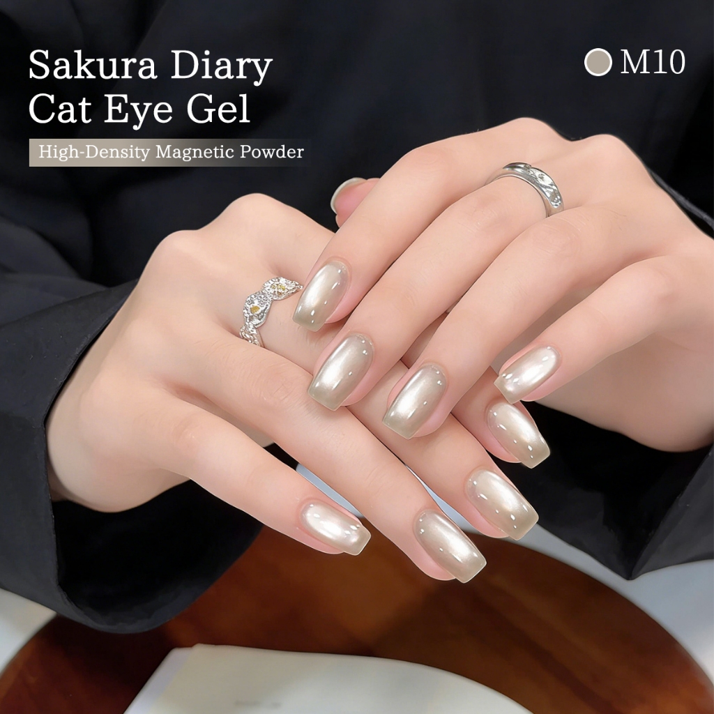 XEIJAYI 10ml - Sơn móng tay dạng gel màu Moonlight Nude Cat Eye, độ bóng lâu trôi, thích hợp sử dụng hàng ngày.