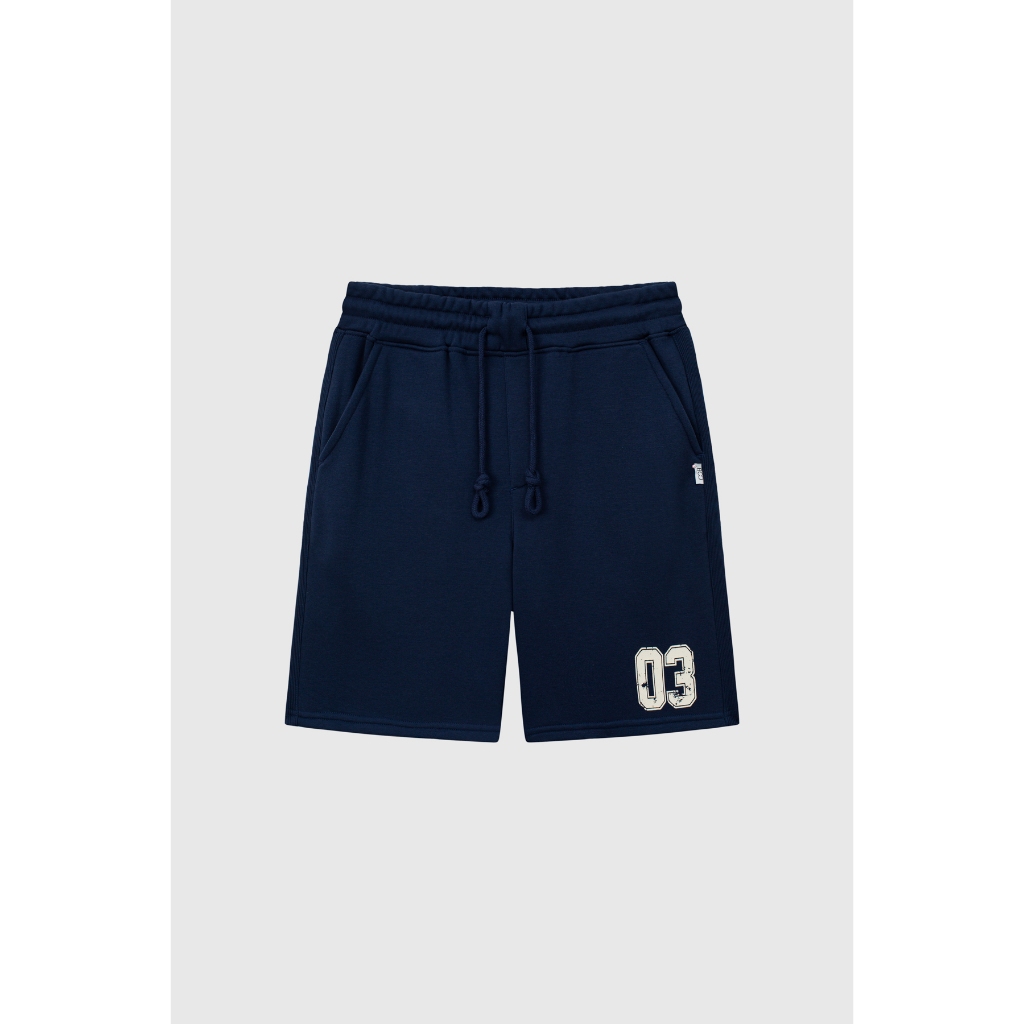 Quần Short Nỉ Nam BOO Bermuda Phối Bo Rib In Graphic 03 Chất Liệu nỉ da cá