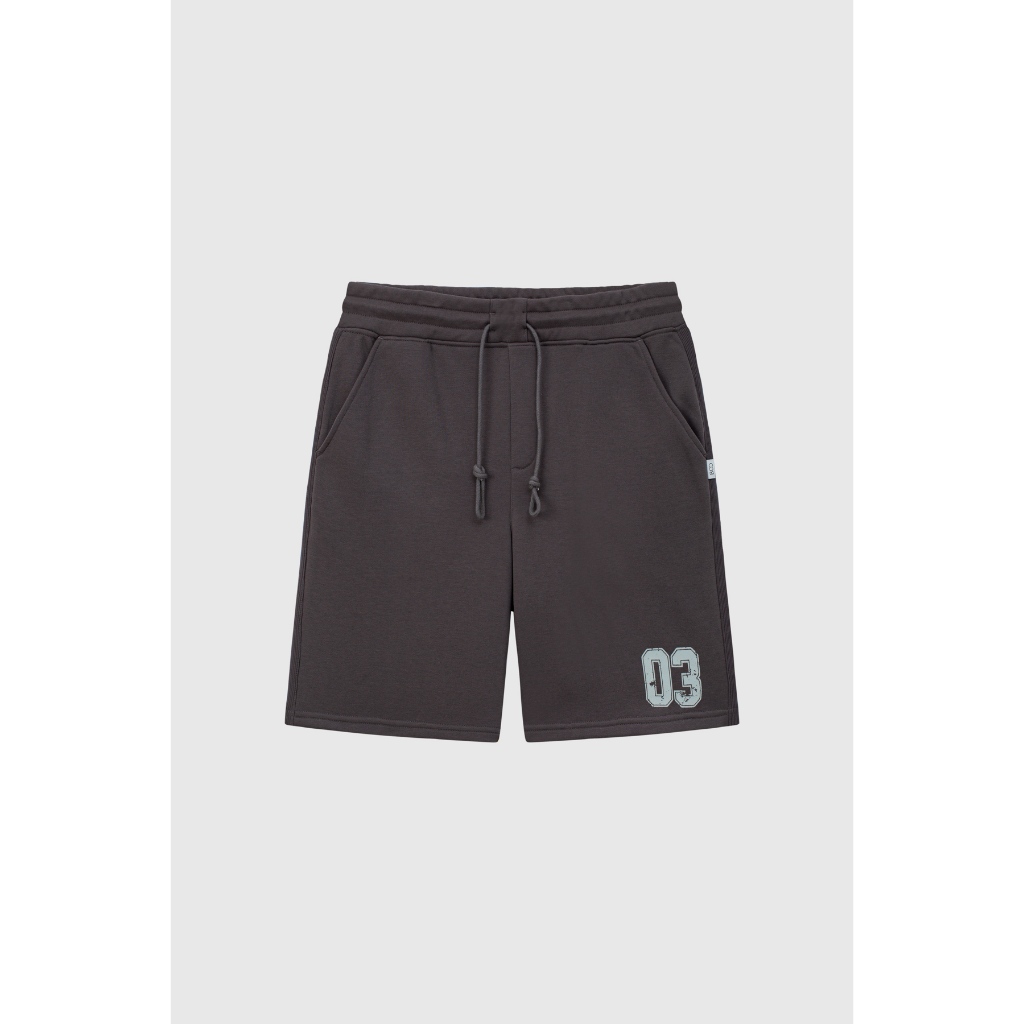 Quần Short Nỉ Nam BOO Bermuda Phối Bo Rib In Graphic 03 Chất Liệu nỉ da cá