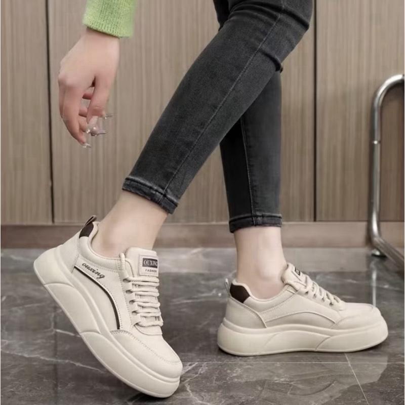 Giày Thể Thao Nữ Trơn Màu,Đế Độn Tôn Dáng