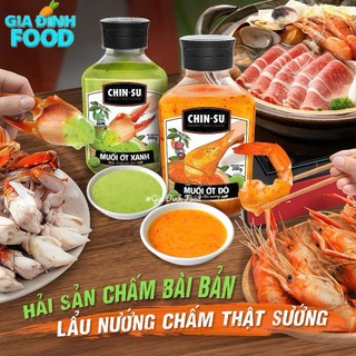 Xốt Muối Ớt xanh - Muối ớt đỏ Chin-Su Chai 200Gr