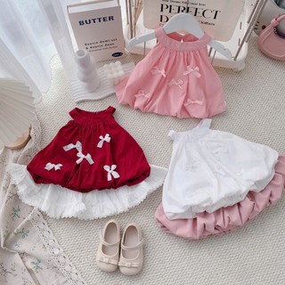 Áo hè bé gái, Áo dáng bí bé gái đính nơ nhiều màu 7-21kg A577 Tiểu Yén KID