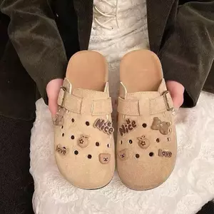 Sục Nữ Da Lộn Đế 3cm bướm đá xinh