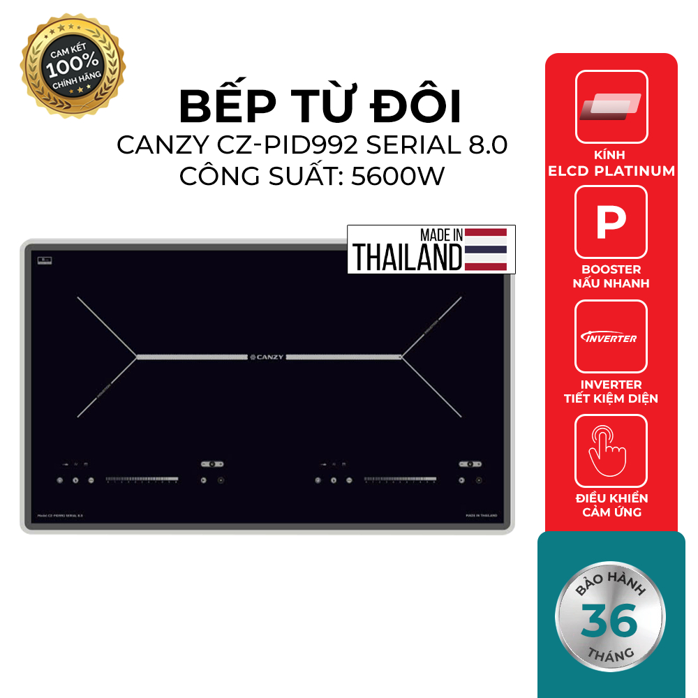 [Deal Bếp và nồi giá tốt] Bếp từ Canzy CZ-PID992 SERIAL 8.0 [Nhập khẩu Thái Lan] full tính năng, inverter