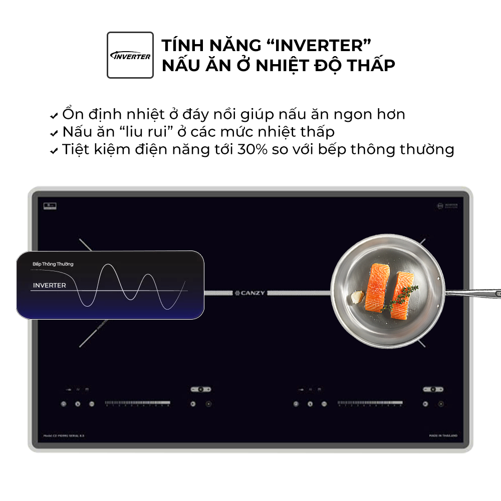 [Deal Bếp và nồi giá tốt] Bếp từ Canzy CZ-PID992 SERIAL 8.0 [Nhập khẩu Thái Lan] full tính năng, inverter