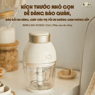 Máy Xay Ăn Dặm Bear 0.6L  QSJ-D02Q1 Thiết Kế Nhỏ Gọn Tiện Lợi, Phù Hợp Sử Dụng Trong Gia Đình - Công Tiến Kitchen