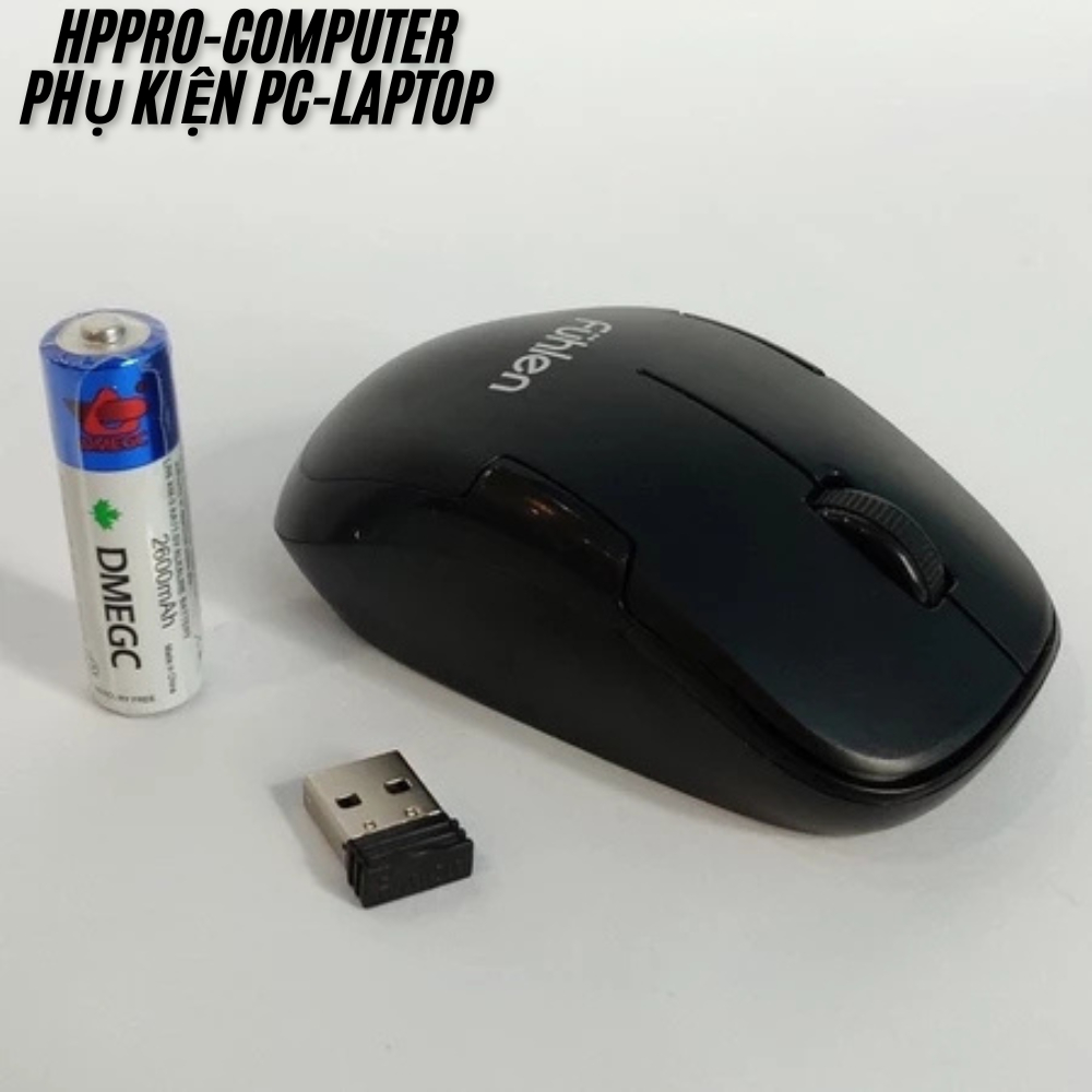 Chuột Không Dây Fuhlen A06G Nội Địa Trung, DPI 1000, USB 2.4GHz Giá Rẻ, BH 12 T, Tặng Kèm Pin
