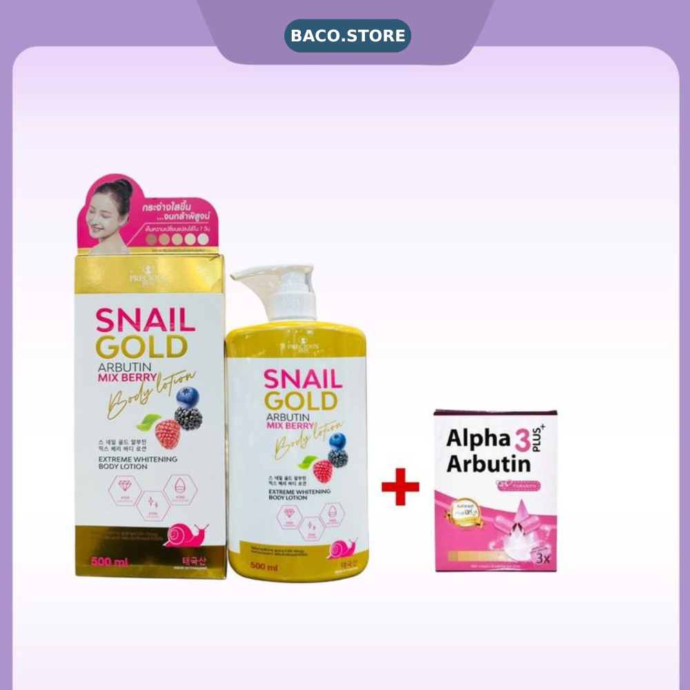 Dưỡng thể Snail Gold Chính hãng Thái Lan Arbutin mix Berry Body Lotion