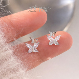 Bông Tai Bạc 925 Nữ ADJ Đính Đá CZ Hình Bướm Hồ Điệp – Hoa Tai Bạc S925 Cao Cấp, Quà Sinh Nhật Bạn Gái SB137143AD