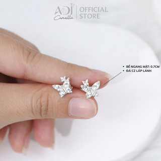 Bông Tai Bạc 925 Nữ ADJ Đính Đá CZ Hình Bướm Hồ Điệp – Hoa Tai Bạc S925 Cao Cấp, Quà Sinh Nhật Bạn Gái SB137143AD
