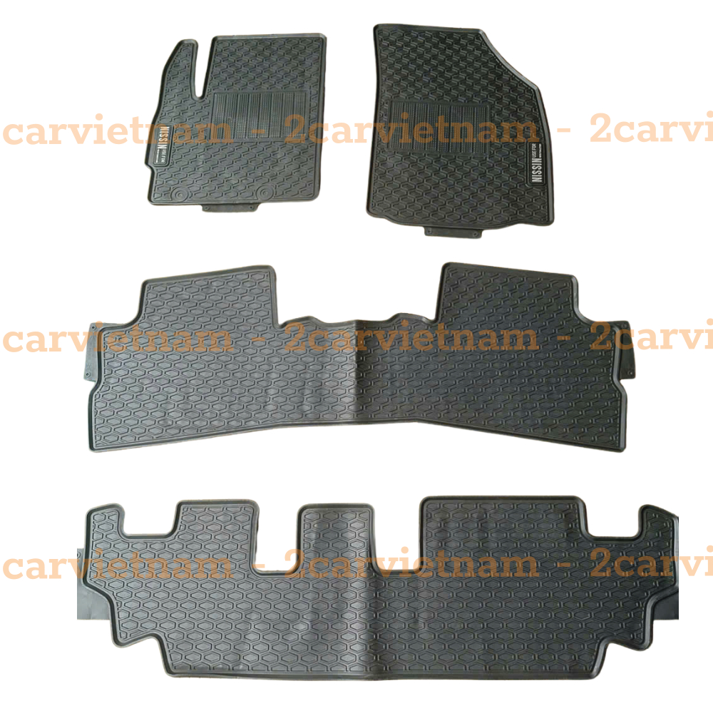 Thảm LÓT SÀN CAO SU xe MITSUBISHI DESTINATOR loại đúc dày dặn, 3 hàng ghế dễ vệ sinh
