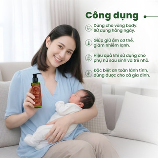 Tinh Dầu giữ ấm cho mẹ và bé tránh gió,giải cảm ĐẨY KHÍ HÀN SINH KHƯƠNG dùng được cho bé,mẹ bầu và mẹ sau sinh Homecare