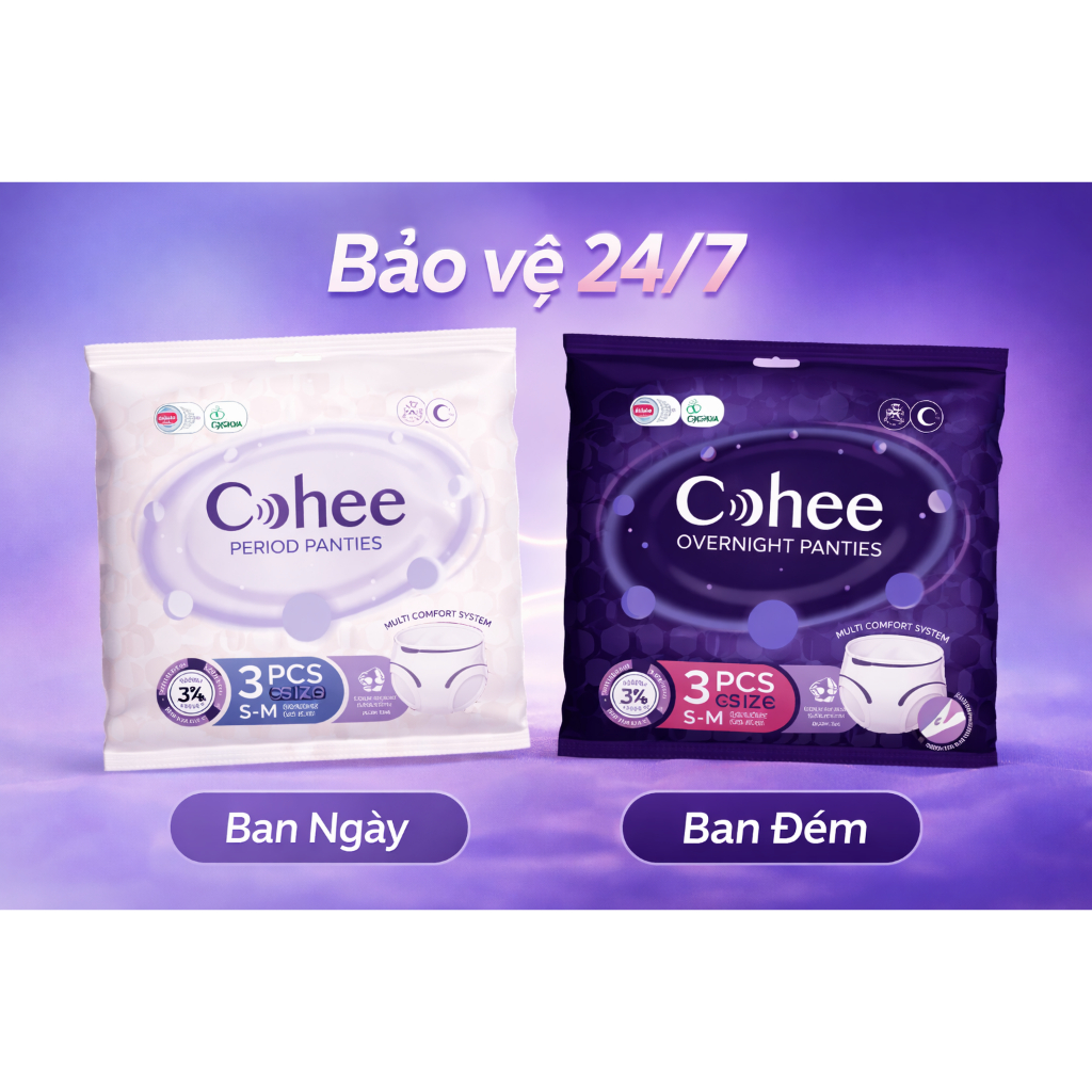 [Kèm quà] Combo 2 Bịch Cohee Quần Lót Kinh Nguyệt Ngày & Đêm Thấm Hút ...