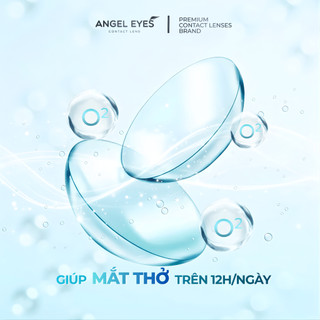 Kính Áp Tròng Trong Suốt Angel Eyes Cao Cấp Silicone Hydrogel Đeo Dài Giờ 12H+ (Độ Cận 1 - 15 Độ)