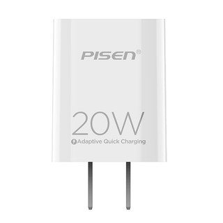 Bộ sạc nhanh Pisen QUICK TS-C135B kèm cáp TypeC to LaiNing PD 20W hỗ trợ PD3.0 / FCP / QC4.0 (Trắng)