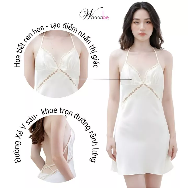 Women's Silk Back Dress Sexy WANNABE Cut-out – 6