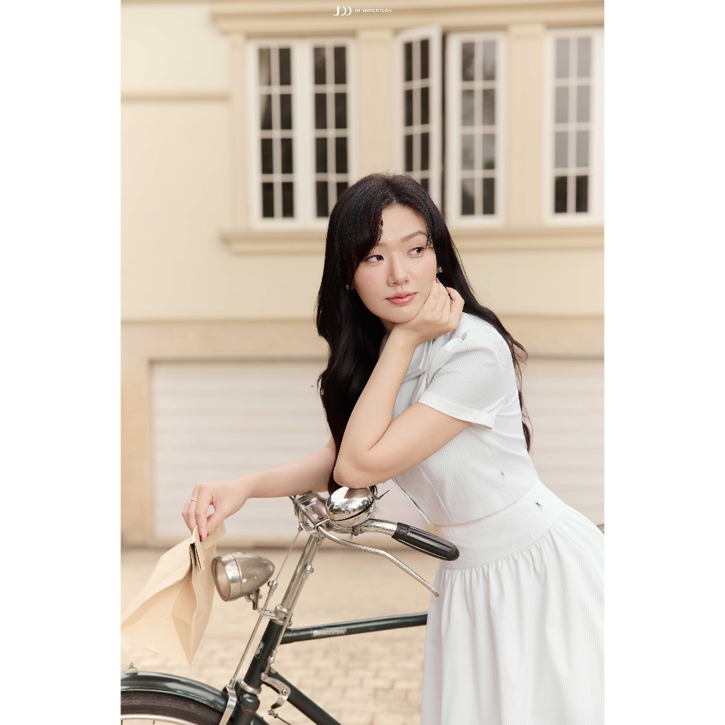 Set Áo Dáng Croptop 2T21.2602, Chân Váy Xòe Nhún Tầng 4L06.2602, Set Đồ Nữ Công Sở Thanh Lịch, Bộ Đồ Nữ Nàng Thơ By JM