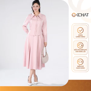 Set Đồ Nữ 𝐂𝐂𝐇𝐀𝐓 Dáng Suông Hazee Xếp Ly Trước Chất Liệu Tuytsi Cao Cấp 25BDS2043XT