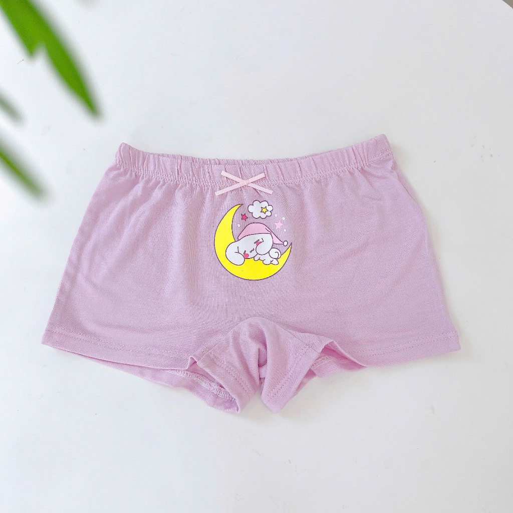 Quần chip đùi bé gái 95% Modal sợi Sồi Lá Homewear A392, combo 3 quần lót trẻ em gái cinnamorol