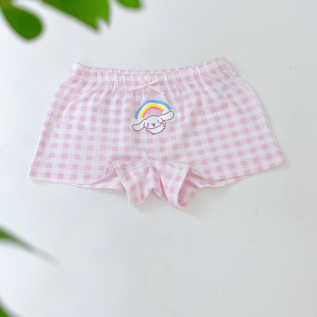 Quần chip đùi bé gái 95% Modal sợi Sồi Lá Homewear A392, combo 3 quần lót trẻ em gái cinnamorol
