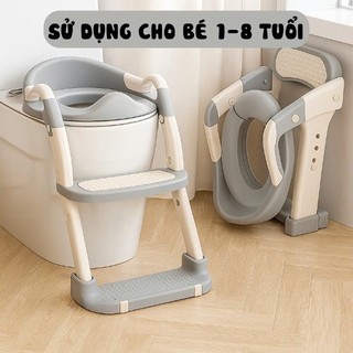 {KAIDOKIDS} Nắp thu nhỏ bồn cầu, thang bô gấp gọn, bô vệ sinh cho bé 2IN1có tay vịn, gấp gọn.
