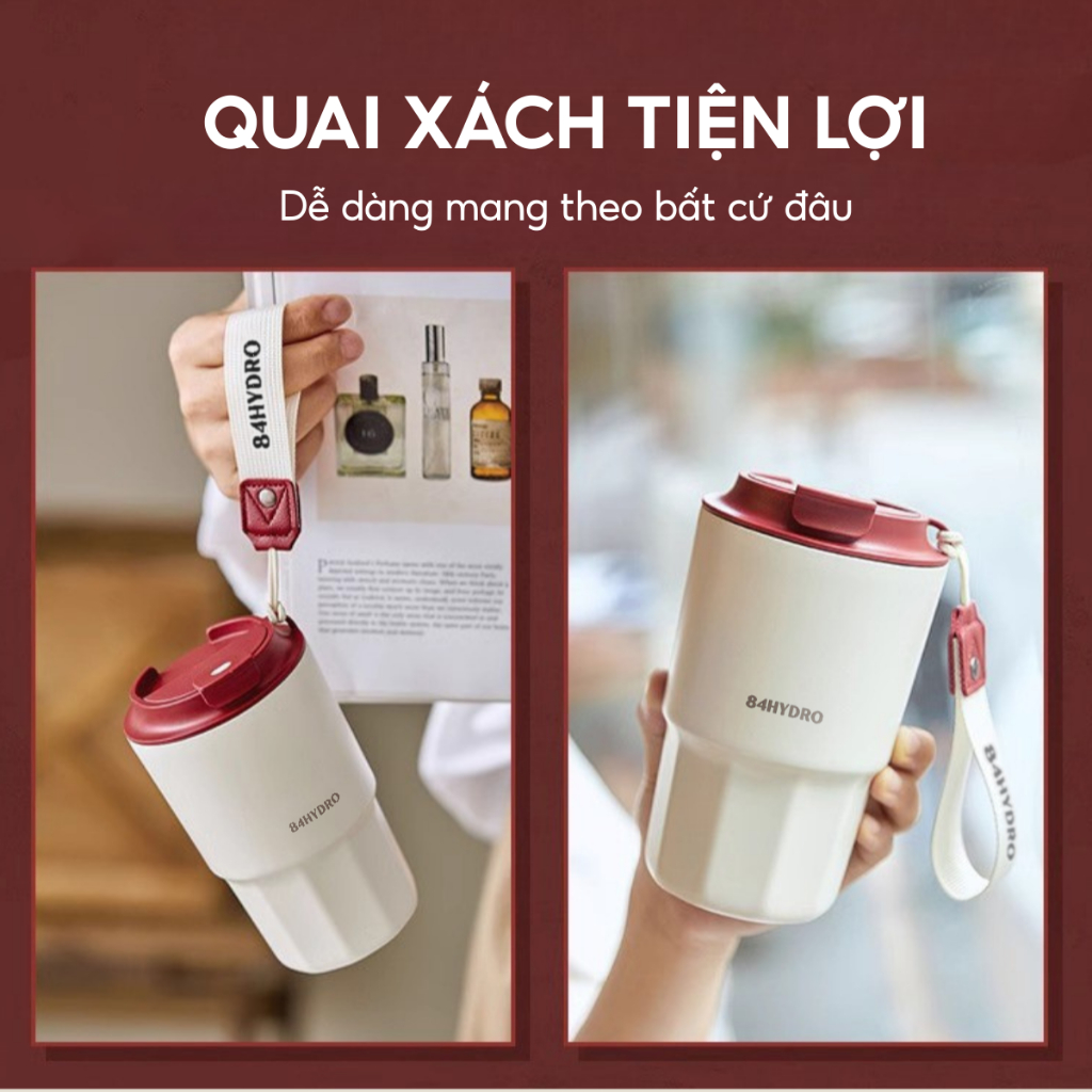 Ly giữ nhiệt Coffee Cup 84C450C, dung tích 450ml, lõi tráng sứ cao cấp, chính hãng 84HYDRO