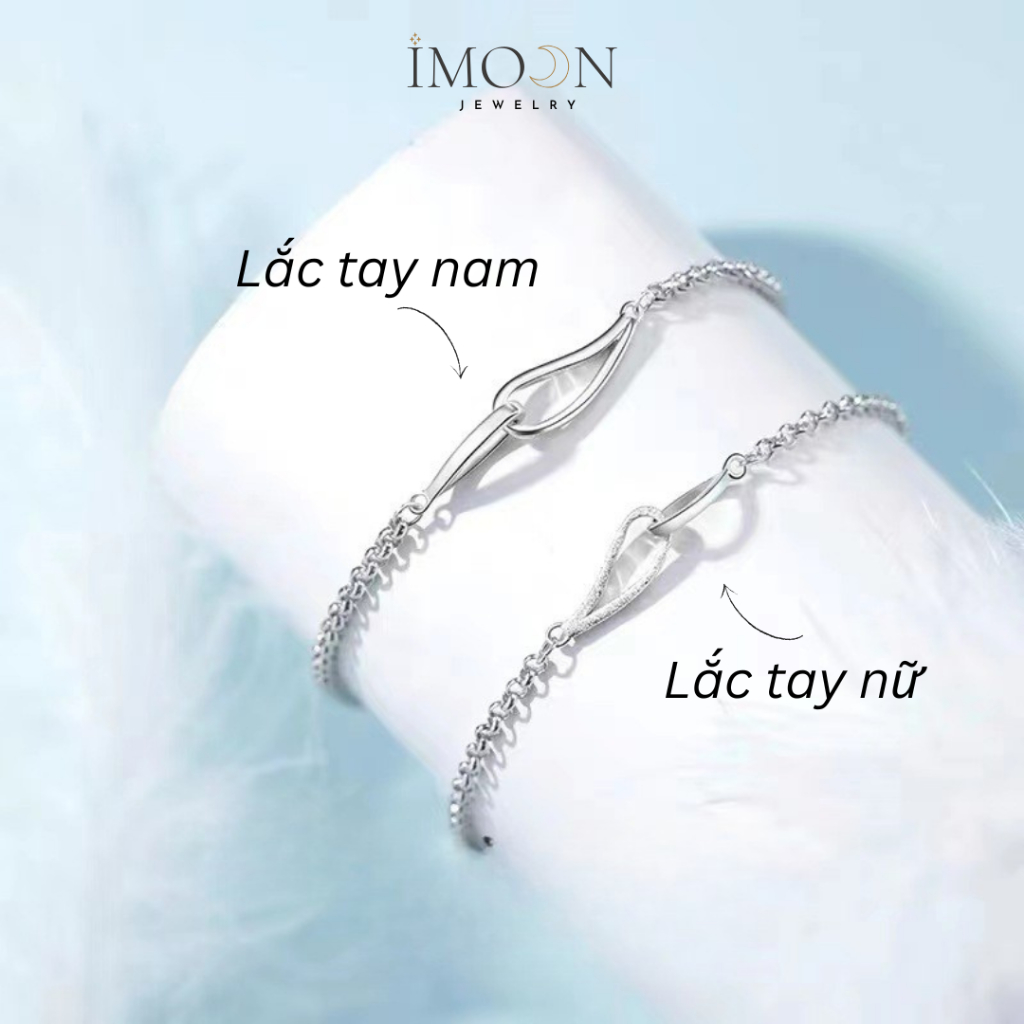 Lắc tay đôi đính đá giọt nước hợp kim cao cấp Imoon Jewelry, vòng tay đôi giọt nước không gỉ