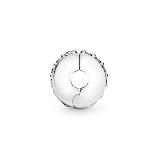 Charm Bấm Pandora Bạc Đính Hàng Đá CZ Trong Suốt - Clear Sparkling Row Clip Charm