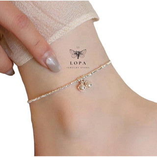 [TẶNG HỘP] Lắc Tay, Lắc Chân Bạc SK39 LoPa – Hạt Vỡ Mix Chuông | Hàng Cao Cấp, Bóng Đẹp, Sang Chảnh, Chuẩn Bạc Ta S925