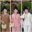 Bộ đi chùa cổ tròn thêu trúc chất liệu đũi tơ mềm mát, Set pháp phục nữ sang chảnh điệu đà | Đồ Lam An Nhiên