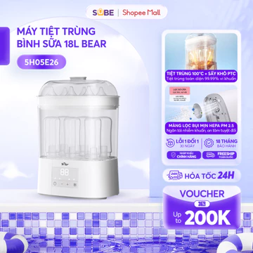 Máy Tiệt Trùng Bình Sữa Bear Tiệt Trùng Hơi Nước Sấy Khô Máy Tiệt Trùng Sấy Khô Máy Tiệt Trùng UV ST-5H05E26