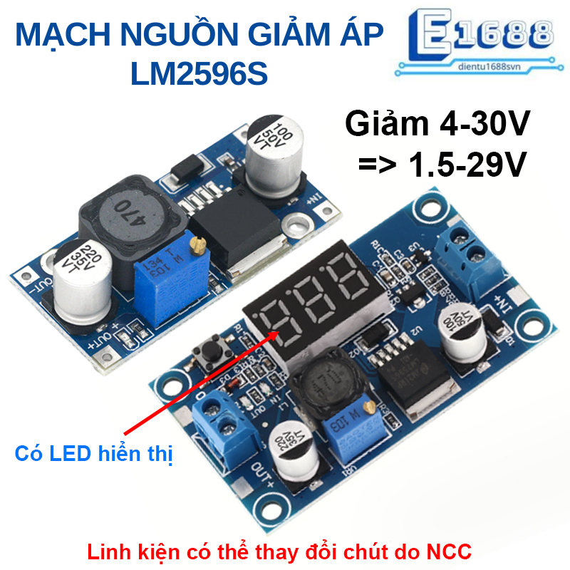 Mạch nguồn giảm áp, hạ áp 3A LM2596S DC - DC