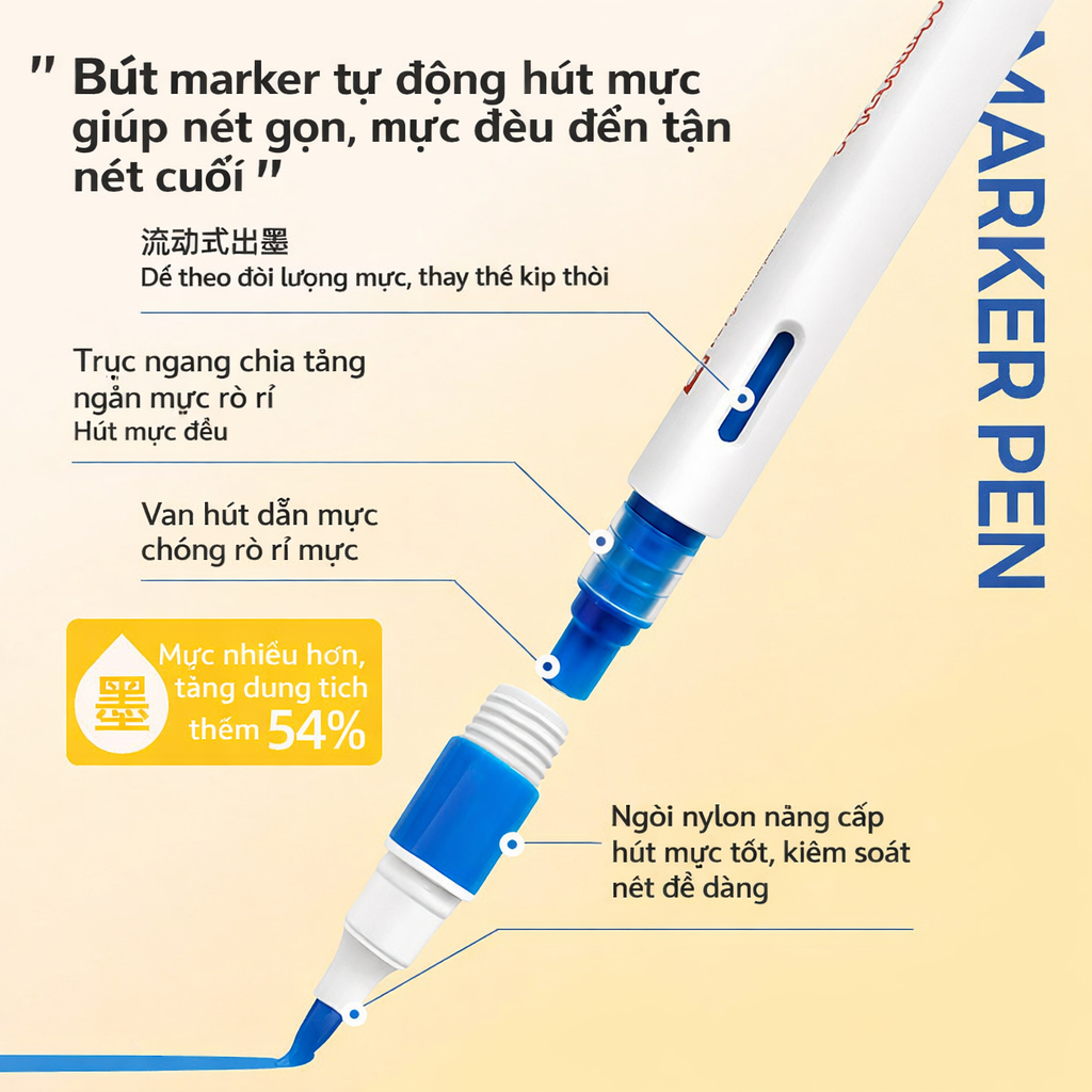 [Cào là trúng quà]Bút Marker Acrylic Outset Artist 24/36/48/60 Màu Nét Cọ Vẽ Đá Gỗ Kính Vải Canvas