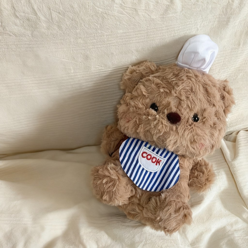 Gấu Bông Cún Đầu Bếp Mini Dễ Thương, Thú Nhồi Bông Chó Cún Đeo Tạp Dề Quà Tặng Cho Bé,Bạn Gái