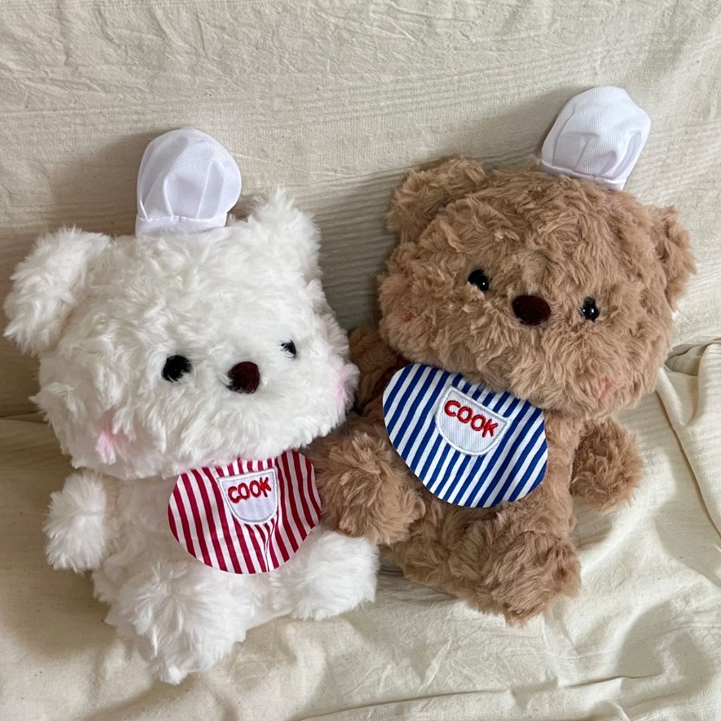 Gấu Bông Cún Đầu Bếp Mini Dễ Thương, Thú Nhồi Bông Chó Cún Đeo Tạp Dề Quà Tặng Cho Bé,Bạn Gái