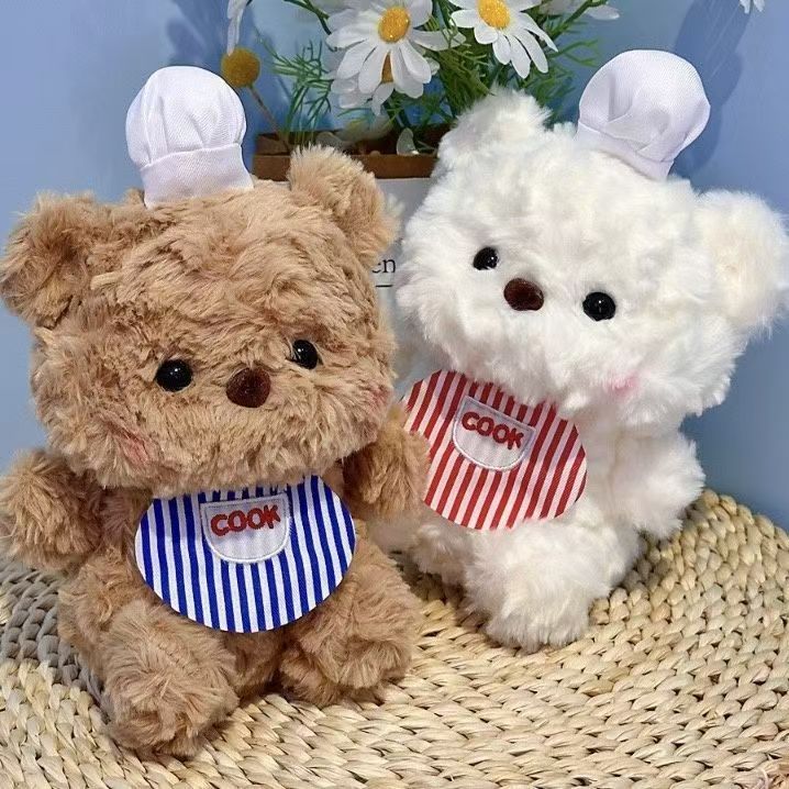 Gấu Bông Cún Đầu Bếp Lông Cừu Cao Cấp Dễ Thương ,Thú Nhồi Bông Mặc Tạp Dề Xinh Xắn Làm Quà Tặng Cho Bé,Bobesu